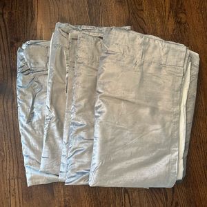 Two Panels - Silver Velvet 80” Blackout Curtains - Vue By Ellery Signature